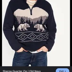 Old Navy sherpa print fleece